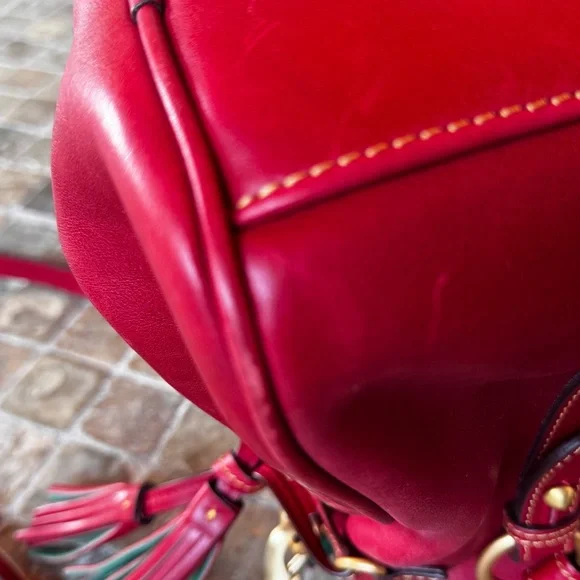 Dooney & Bourke Burgundy Leather Satchel - Picture 8 of 15
